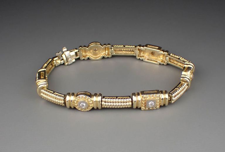14k gold diamond bracelet