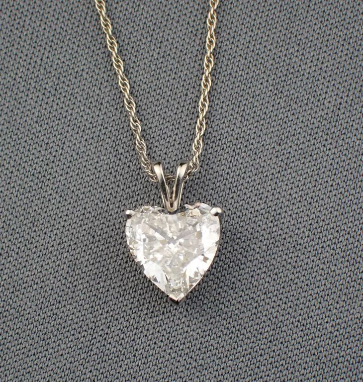 14k white gold diamond pendant necklace
