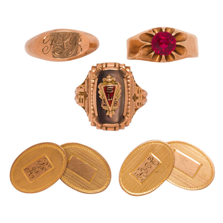 Gent's gold jewelry set