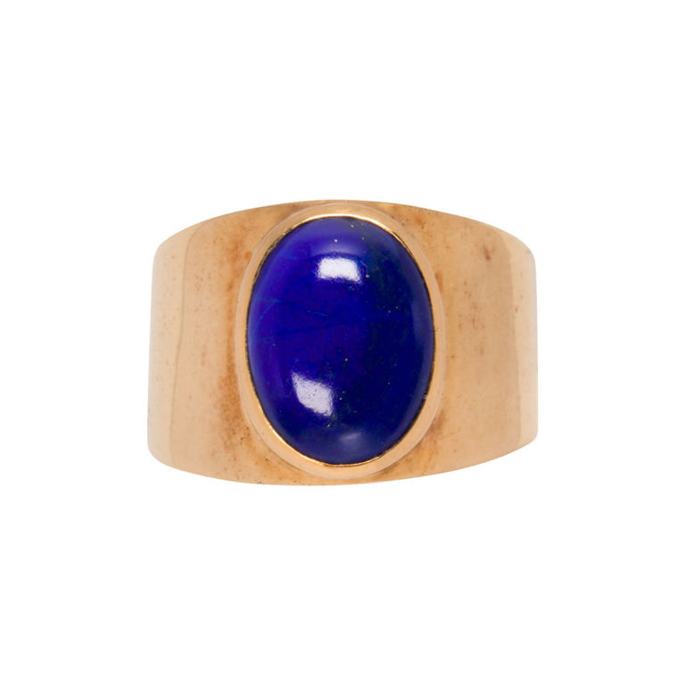 14k gold lapis lazuli ring