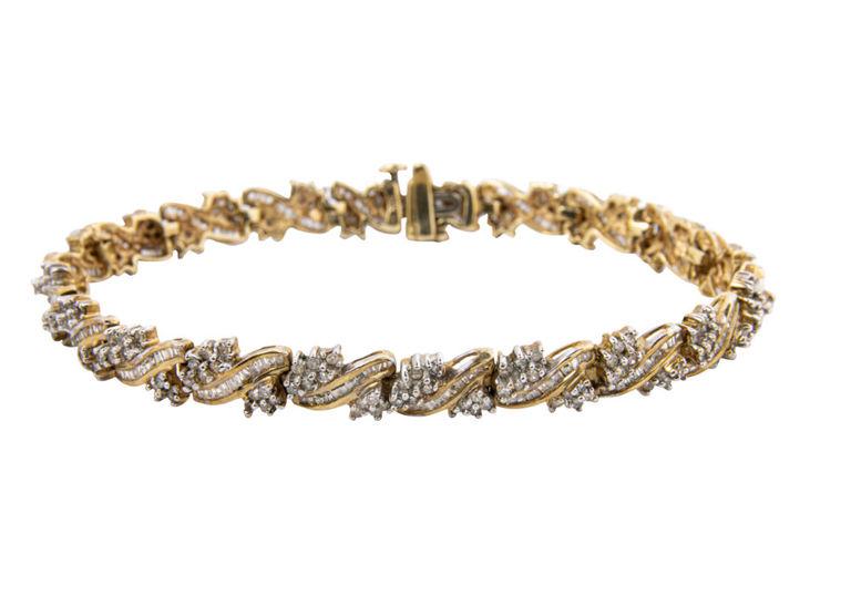 10k gold diamond bracelet
