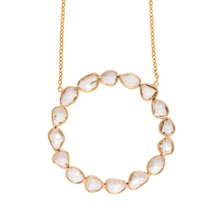 18k gold diamond pendant necklace