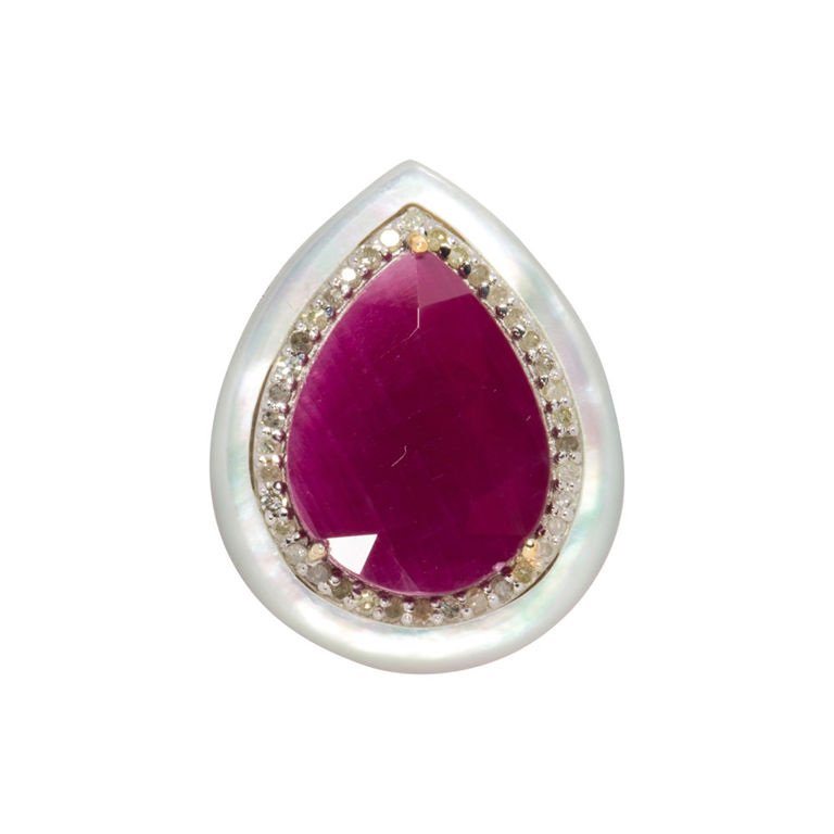 14k gold Burmese ruby ring