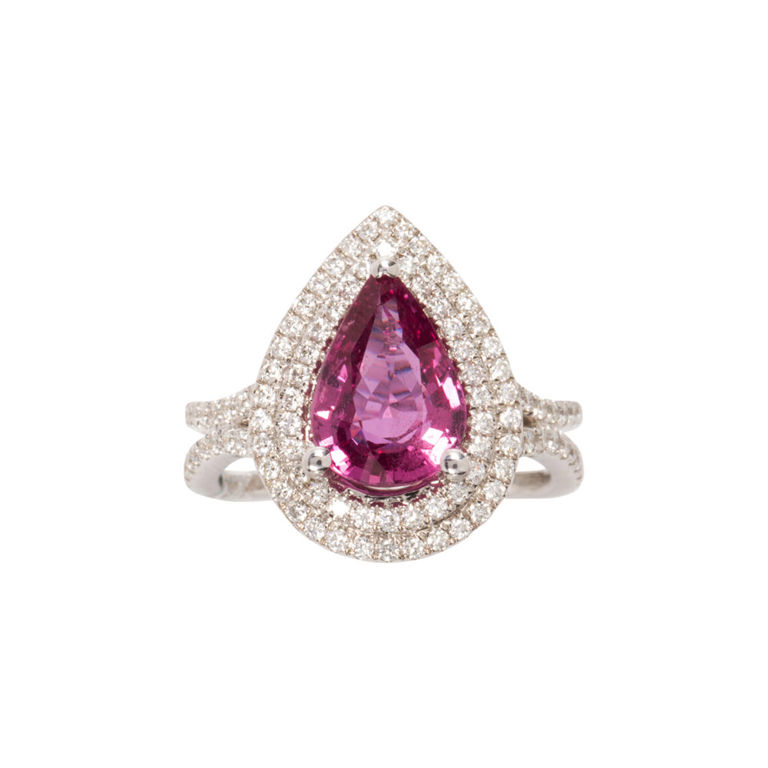 14k white gold sapphire ring