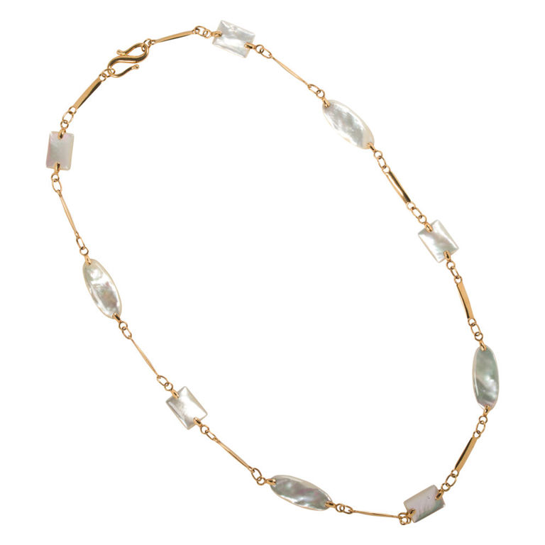 18k gold mother-of-pearl necklace
