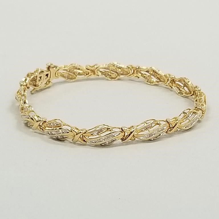 14k gold diamond bracelet