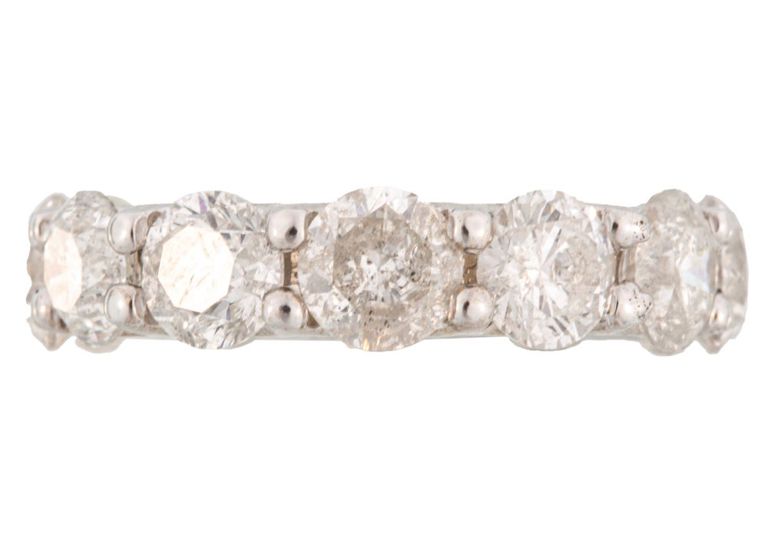 14k white gold diamond eternity band ring