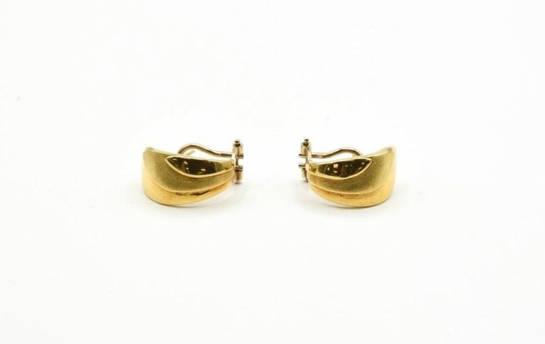 18k white gold semi-hoop earrings