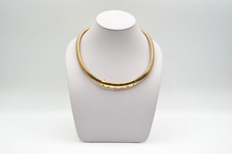 14k gold ruby choker necklace