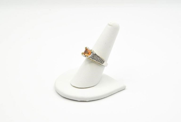 14k white gold sapphire diamond ring