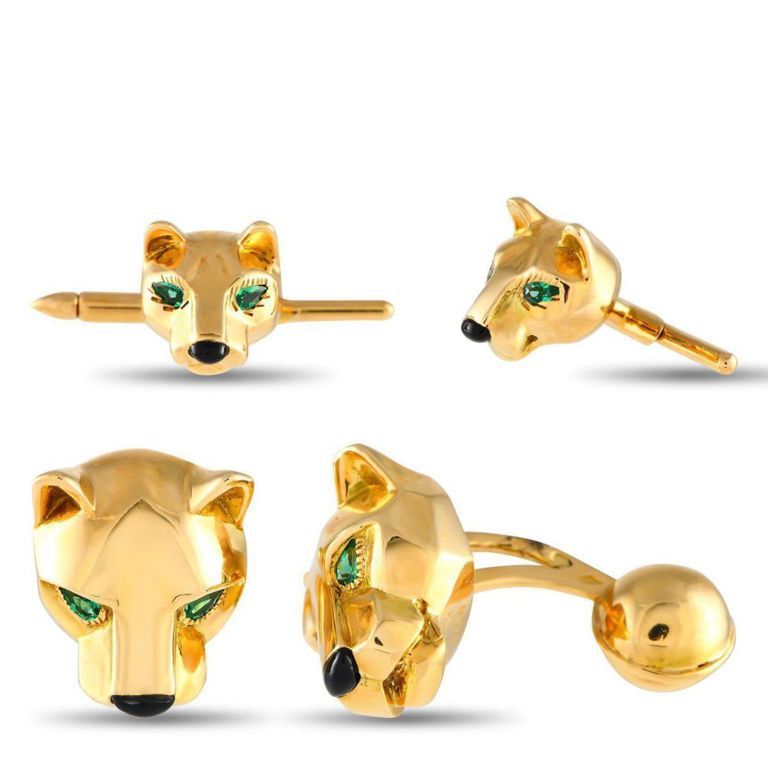 18k yellow gold Cartier cufflinks set
