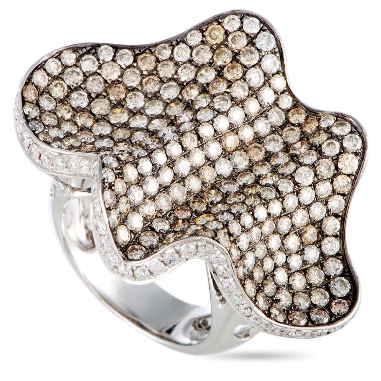 18k white gold diamond ring