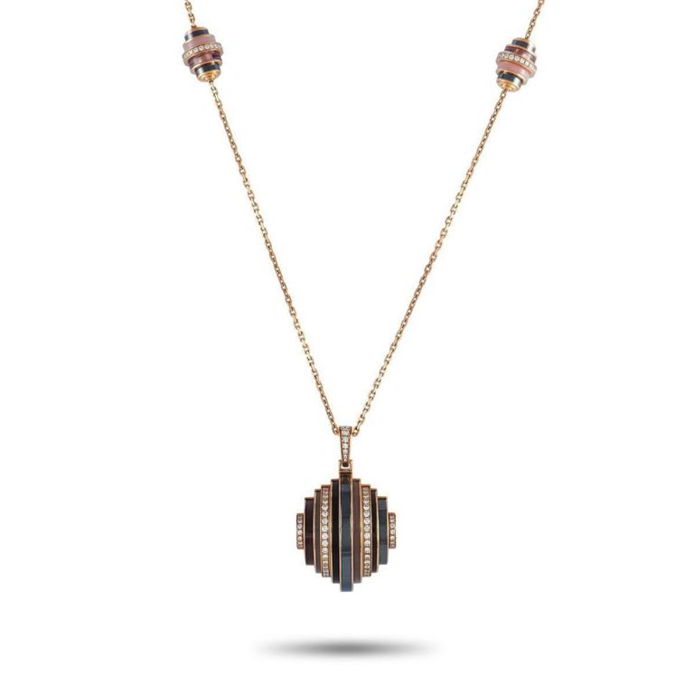 18k rose gold Cartier gemstone necklace