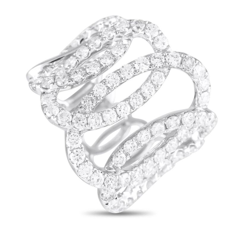 18k white gold diamond ring