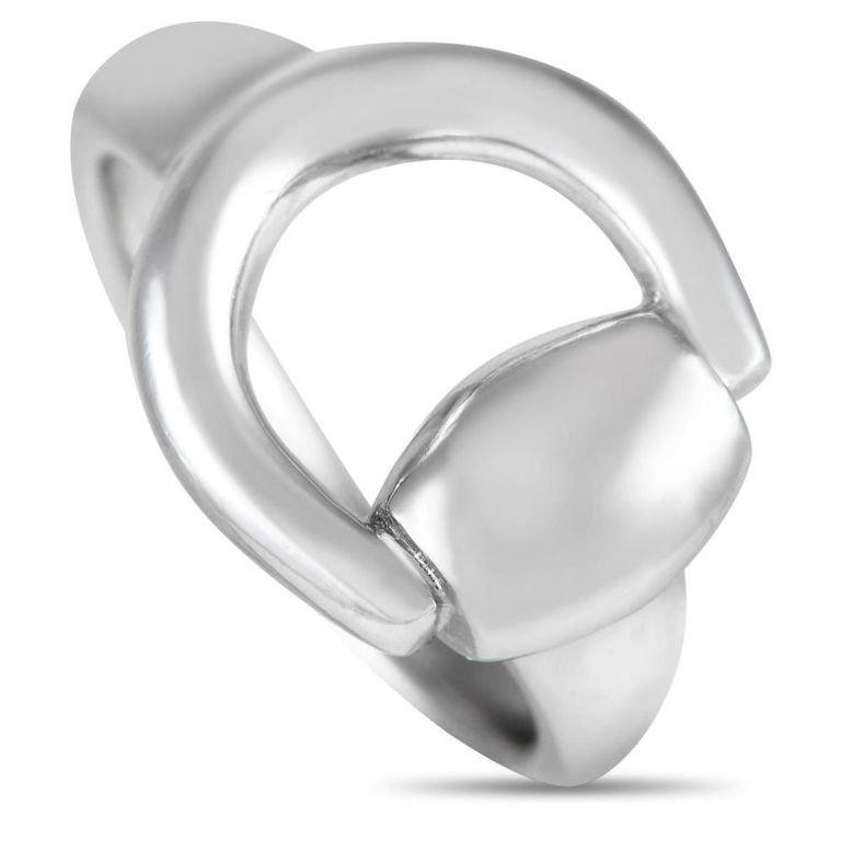 18k white gold Gucci horsebit ring