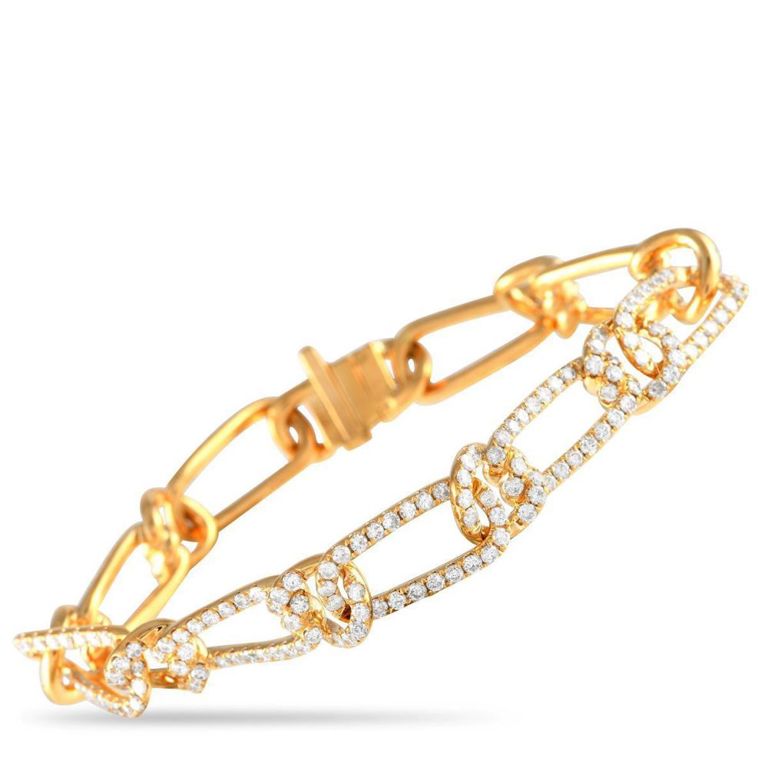 18k yellow gold diamond bracelet