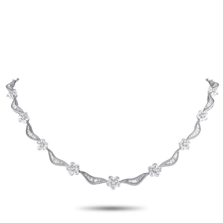 18k white gold diamond necklace