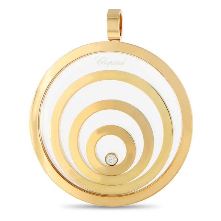 18k yellow gold diamond pendant