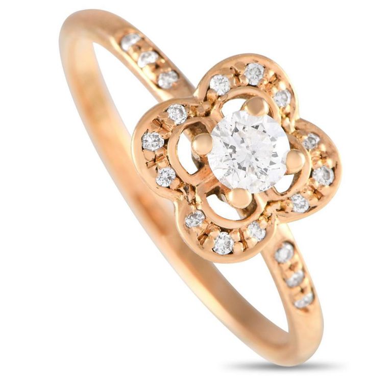 18k rose gold diamond ring