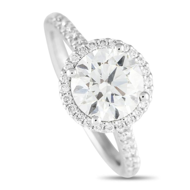 14k white gold lab diamond ring
