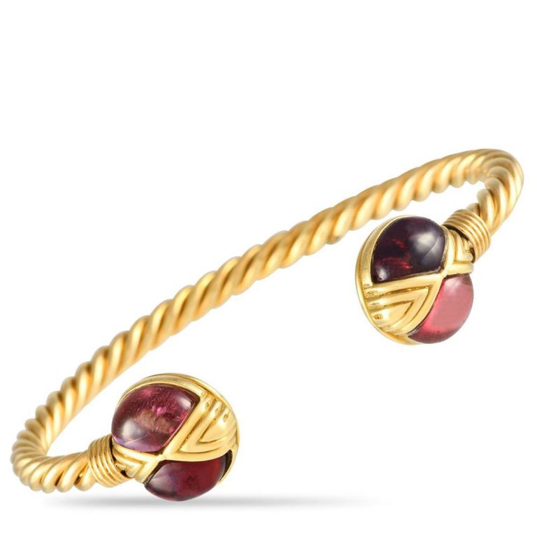 18k yellow gold tourmaline bracelet