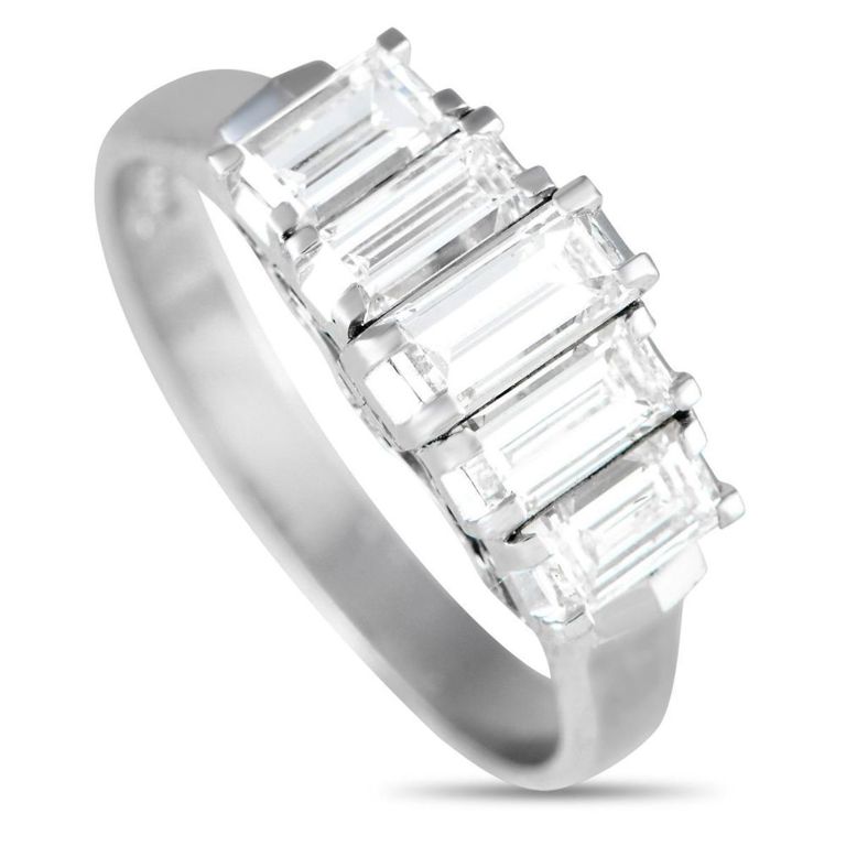 Platinum diamond five-stone ring