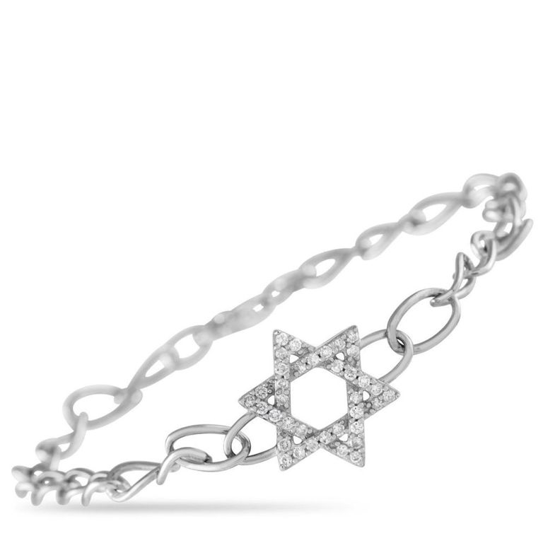 14k white gold diamond bracelet