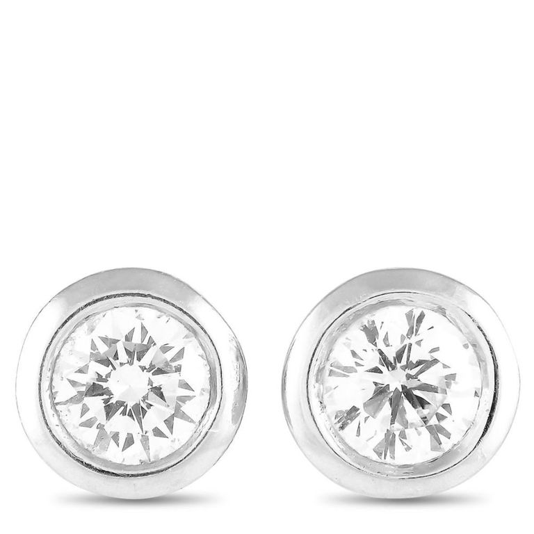 Platinum diamond stud earrings