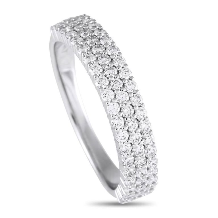 14k white gold lab diamond ring
