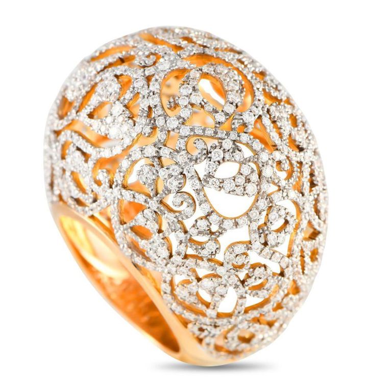 18k rose gold diamond ring