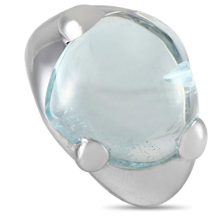 18k white gold aquamarine ring