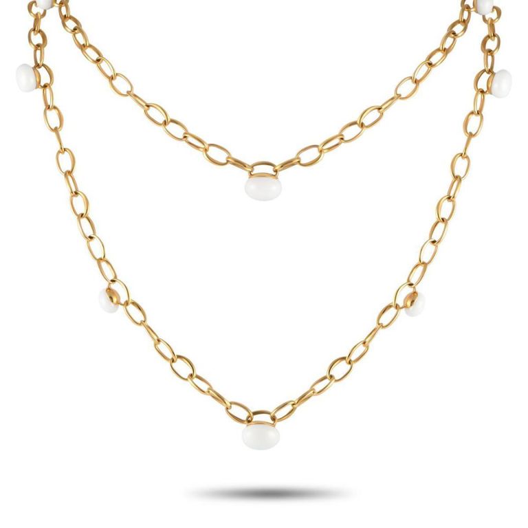 18k rose gold ceramic necklace