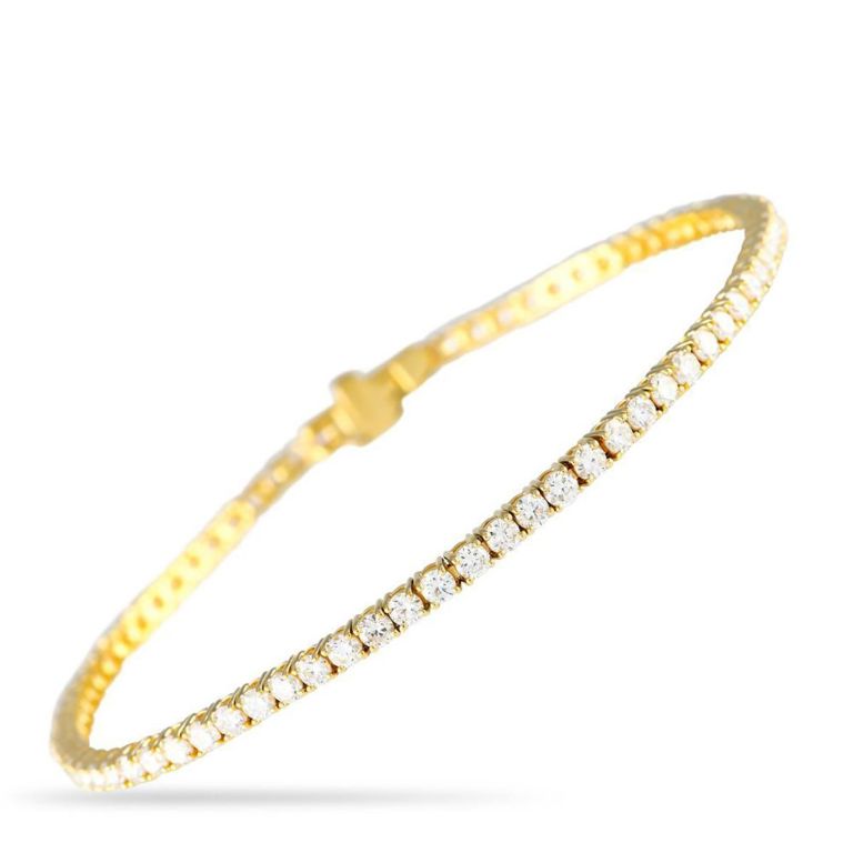 14k yellow gold lab diamond bracelet