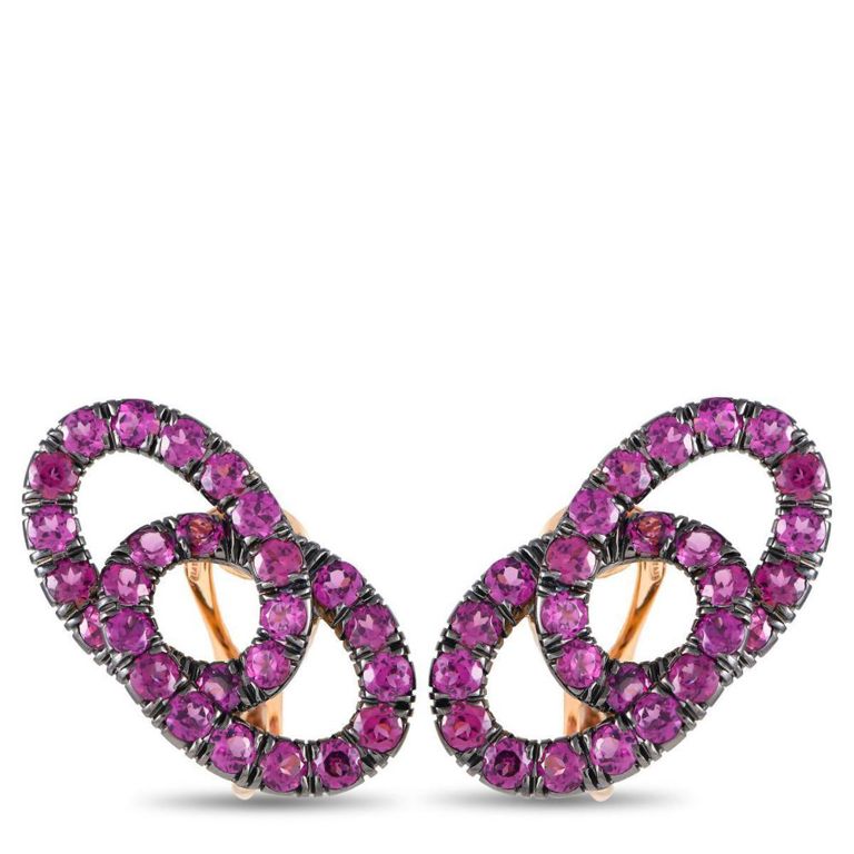 Pomellato 18k yellow gold sapphire earrings