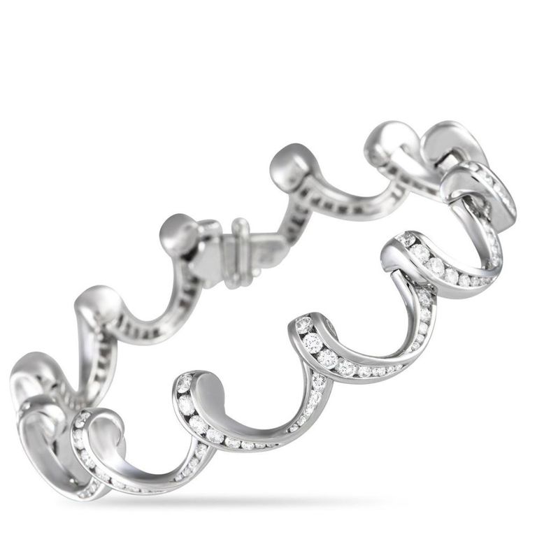18k white gold diamond bracelet