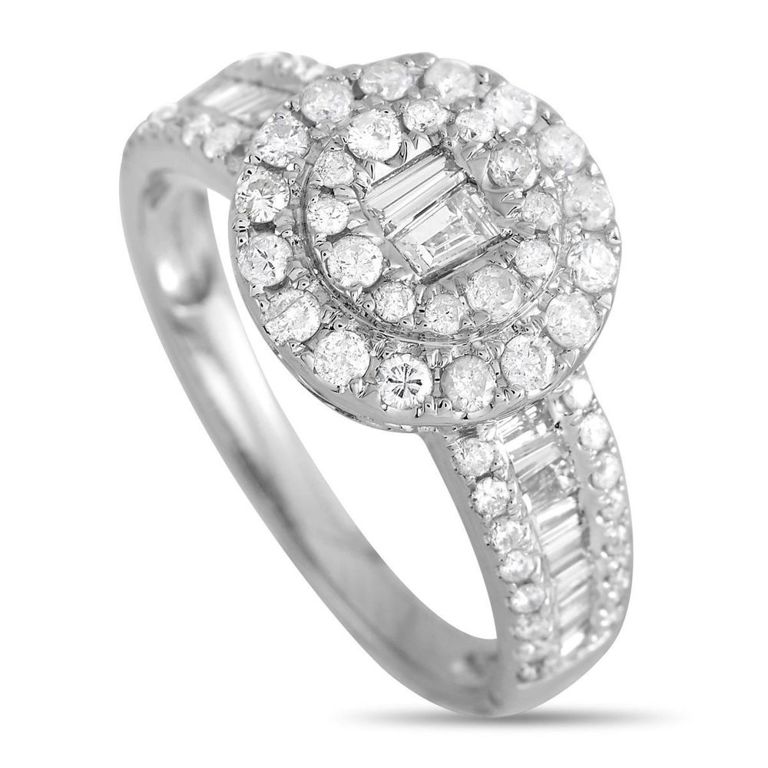 14k white gold diamond ring