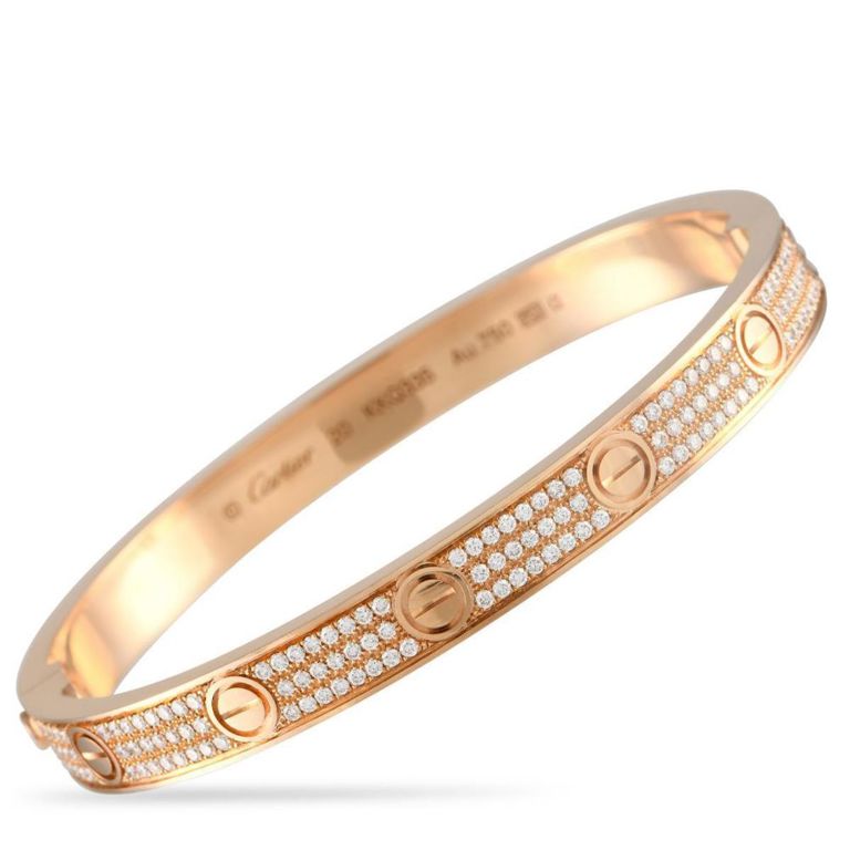18k rose gold diamond bracelet