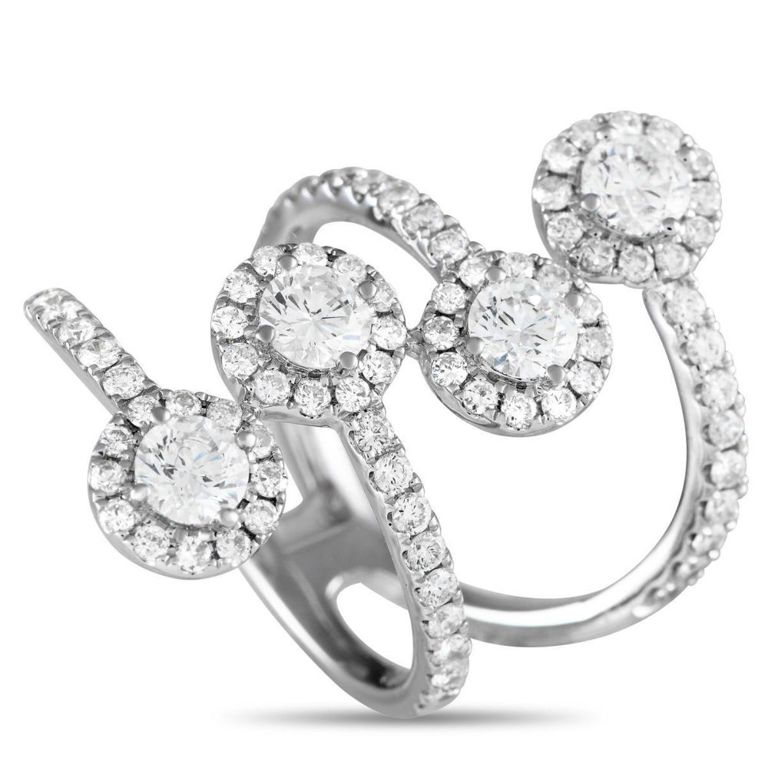 18k white gold diamond ring