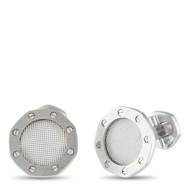 18k white gold cufflinks