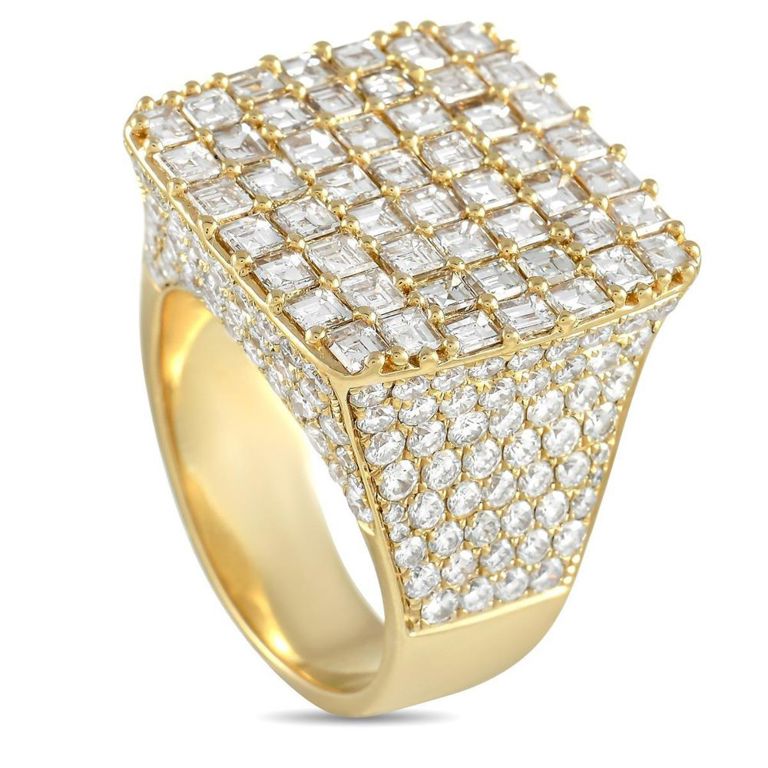 14k yellow gold diamond ring