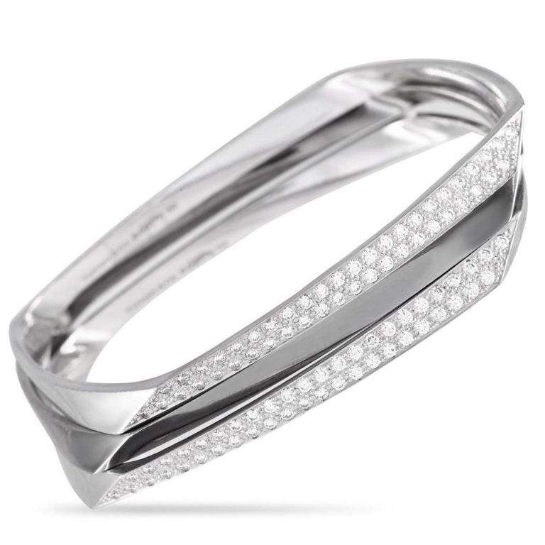 18k white gold diamond bracelet set
