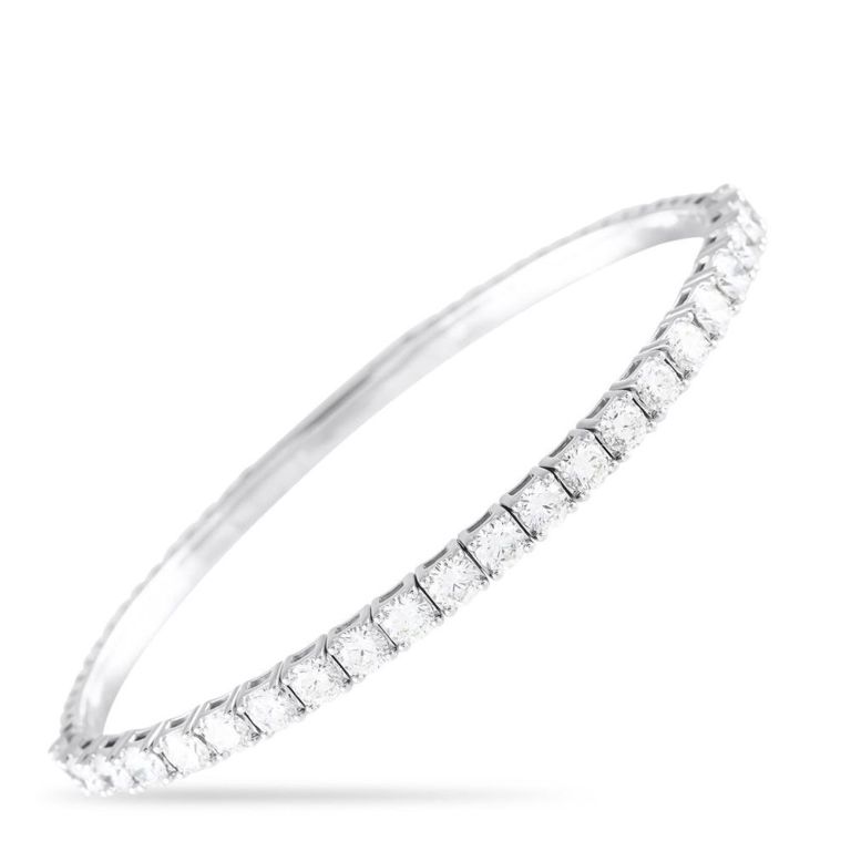 14k white gold lab diamond tennis bracelet