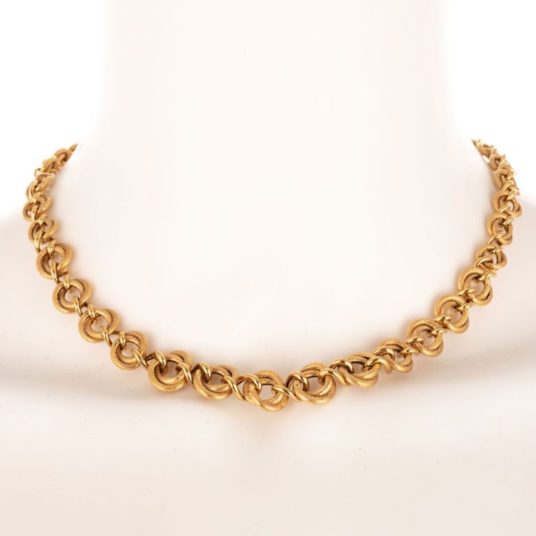 14k yellow gold link necklace
