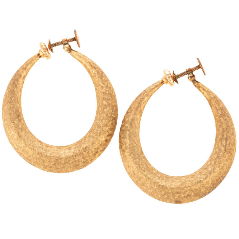 14k yellow gold hoop earrings