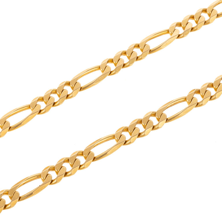 14k yellow gold Figaro chain necklace