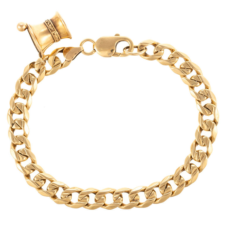 14k yellow gold charm bracelet