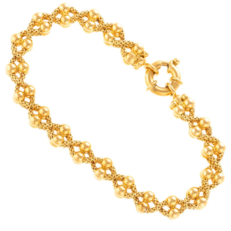 18k yellow gold link bracelet