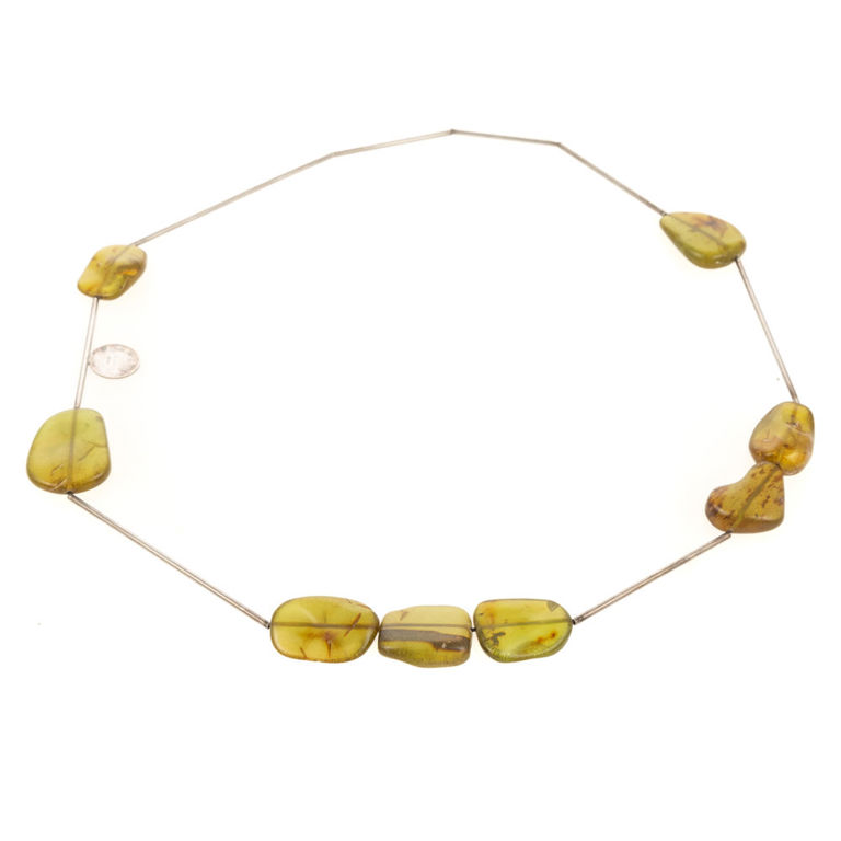 Sterling silver amber necklace