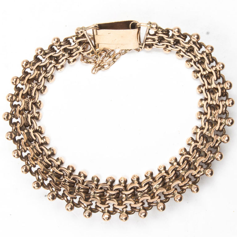 14k gold articulated-link bracelet