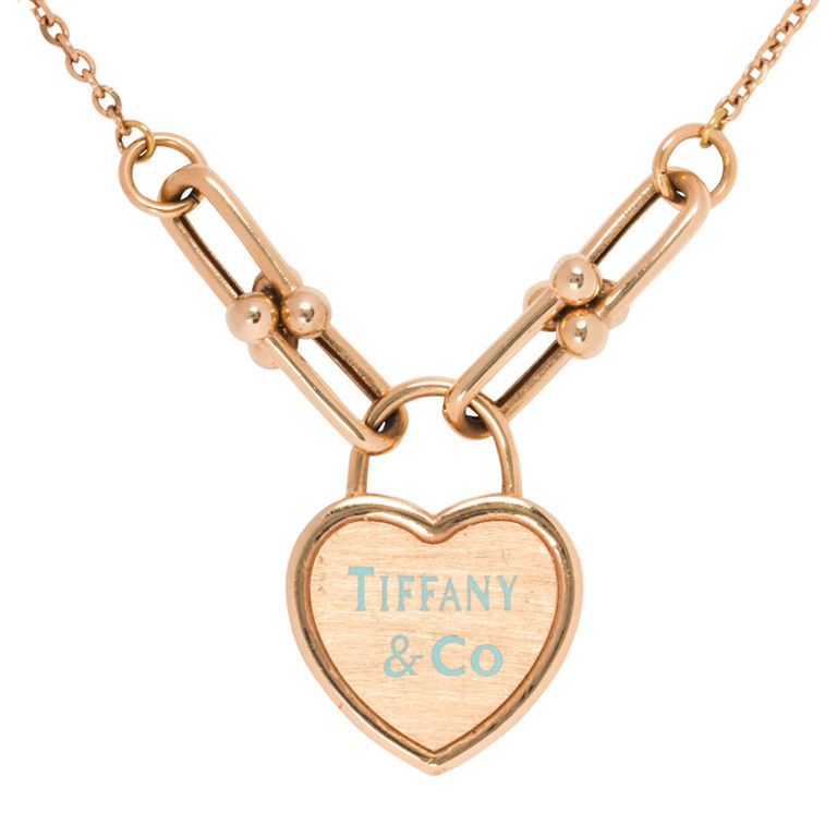 18k gold Tiffany heart necklace